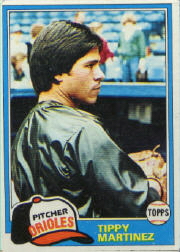 1981 Topps Baseball Cards      119     Tippy Martinez